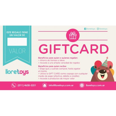 Tarjeta de Regalo Gift Card