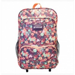 Gremond Mochila C/ Carrito 2 Ruedas Flores