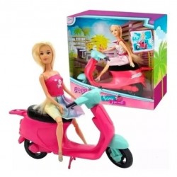 Muñeca Kiara con Moto Poppi Doll B089