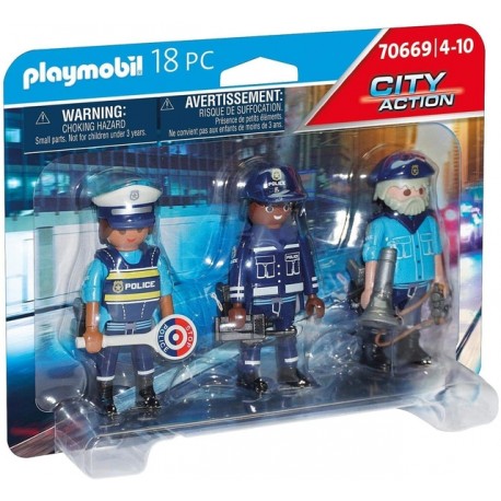 Playmobil City Action Set Policias X 3 70669