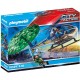 Playmobil City Action Helicóptero Policía Persecución Paracaídas 70569