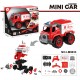 Diy Mini Camion P/ Armar C/ Herramientas Bombero Isakito