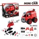 Diy Mini Camion P/ Armar C/ Herramientas Bombero Isakito