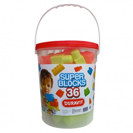 Balde Bloques Super Blocks 36 piezas Duravit 554