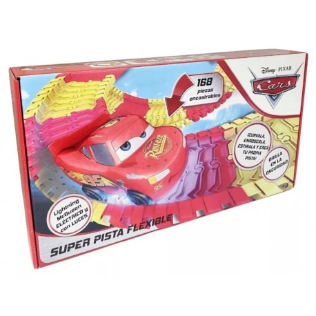 Cars Pista Flexible Luminosa 112 Piezas Faydi FDCD1901