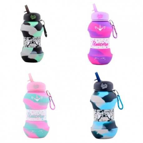 Botella de Silicona Plegable Redonda Footy BOTFTY19