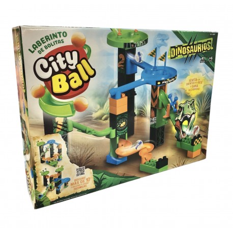 City Ball Dinosaurios Laberinto de bolitas 20 piezas 01-3206